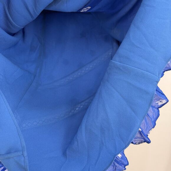 Shoshanna Blue Marlene Floral Button Front Mini Dress Size 8 Formal - Picture 7 of 11